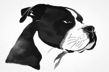 American Bulldog Silhouette