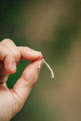 Reminder String Illustration - Tied Around Finger for Memory Concept
