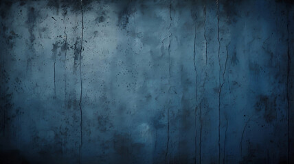 Obraz premium grungy dark blue backdrop, dirty old wall with cracks