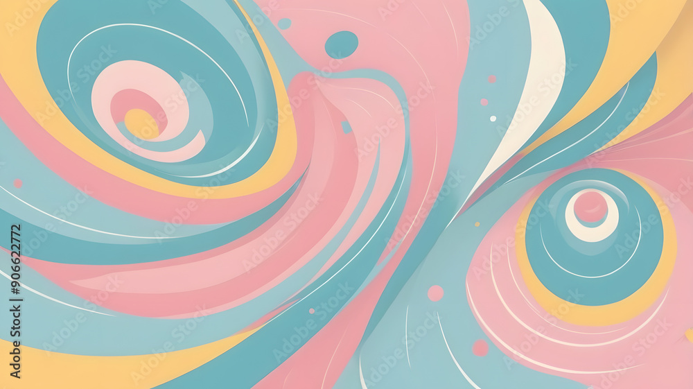 Poster abstract background with circles, ai generated