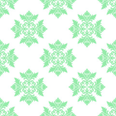 Damask seamless pattern element.Seamless pattern with leaves Vector classical luxury old fashioned damask ornament, royal victorian seamless texture for wallpapers, textile, wrapping.