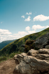 landscape with blue sky
