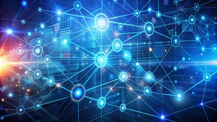 Obraz premium Technology Network Background 