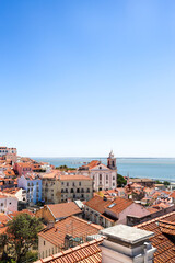 Vista superior de la ciudad e Lisboa