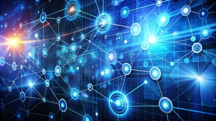 Obraz premium Technology Network Background 