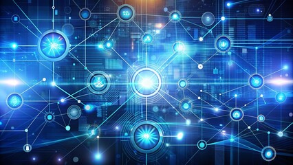 Obraz premium Technology Network Background 