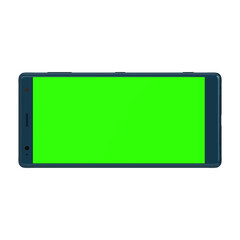 Clear view front landscape smartphone greenscreen