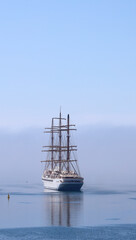 Gran barco navegando por el mar