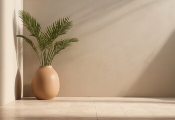 Warm Neutral Tones, Botanical Shadow Overlay, Perfect for Minimalist Design