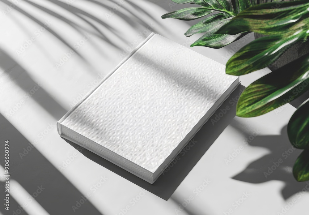 Poster mockup template with photorealistic book illustration. high resolution texture. mockup template read