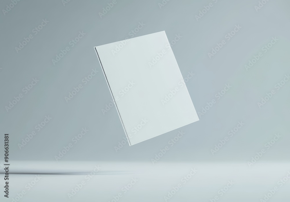 Poster Template for blank A4 paper notes. Mock up of white sheet paper. 3D illustration.