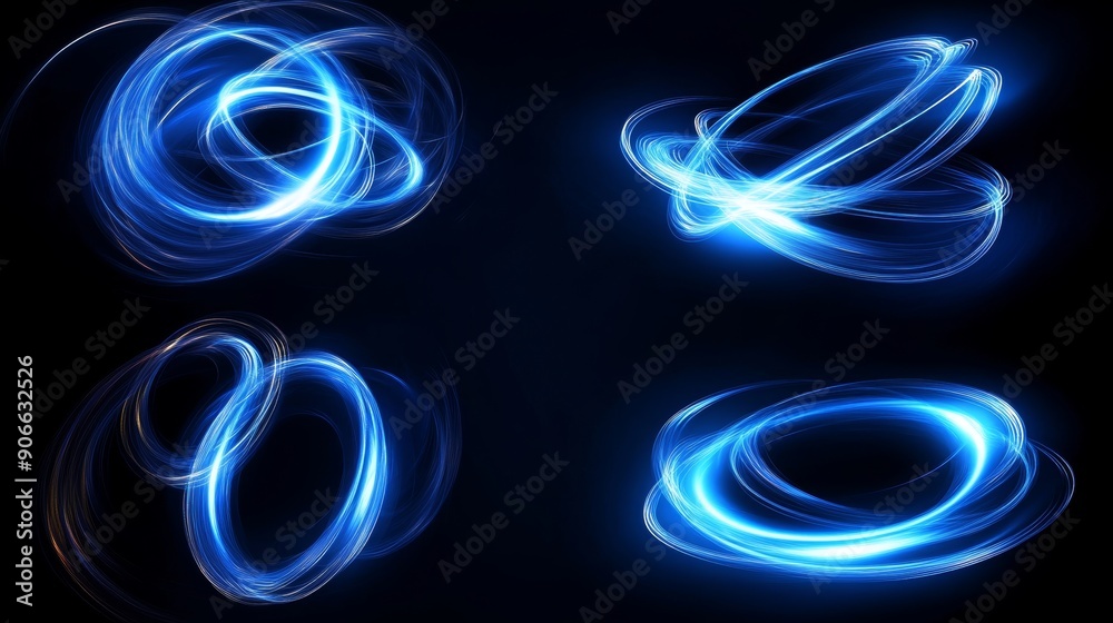 Aufkleber this illustration shows a fluid stream of fresh breeze flowing over a transparent background. a blue