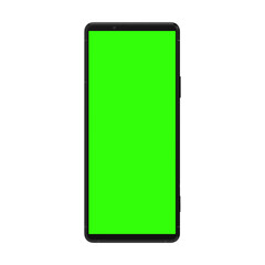 Front see-through phone view greenscreen