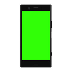 Front view phone clear greenscreen