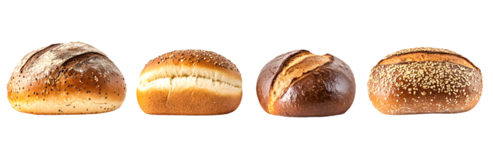 Bread Sliced torn broken piece isolate on Transparency Background