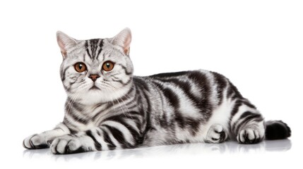 Obraz premium Portrait of a Silver Tabby Cat