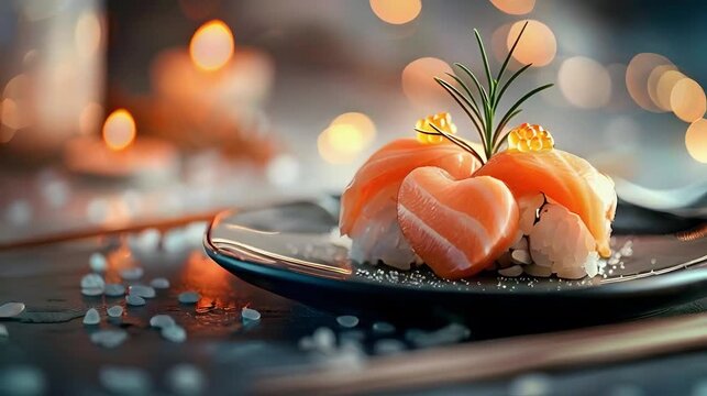 Sushi roll for Japanese maki lovers or fine dining enthusiasts.