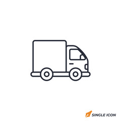 Delivery Truck icon vector illustration. Delivery Truck symbol isolated on white background