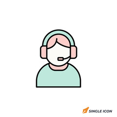 Customer Service icon vector illustration. Customer Service symbol isolated on white background