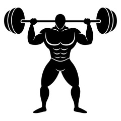 Weightlifter vector art illustration