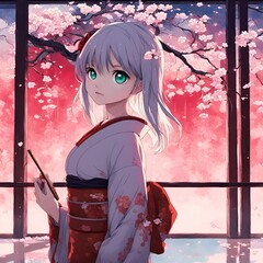 japanese child in kimono