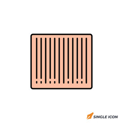 Barcode icon vector illustration. Barcode symbol isolated on white background