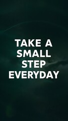 Take a Small Step Everyday colorful background and text (T-shirt Design Motivational Quote, Illustration ,Typography)