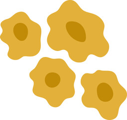 flat abstract simple many yellow daisy flower head