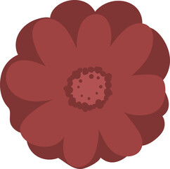 flat abstract simple red flower