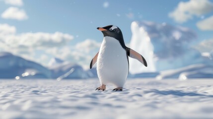 Obraz premium Penguin in the Antarctic