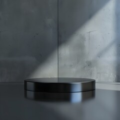 interior of a modern house with close up product display podium