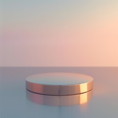 interior of a modern house with close up product display podium