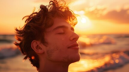 The person at sunset