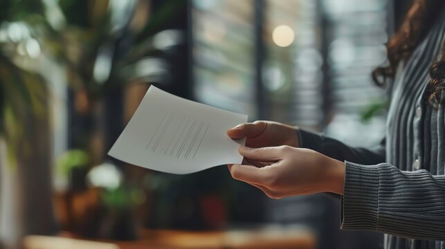 A realistic photo of a person receiving a certificate of achievement, symbolizing recognition and success