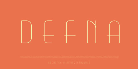 Elegant Minimalist Sans Serif Font with Modern Line Design
