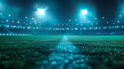 Stadium background with night lighting for football