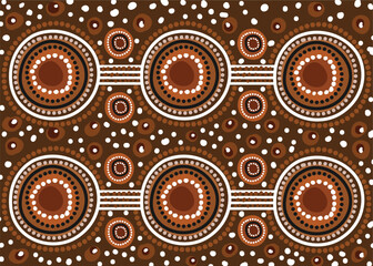Fototapeta premium A digital artwork showcasing dot patterns drawn from Aboriginal artistic traditions