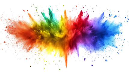 rainbow color explosion isolated