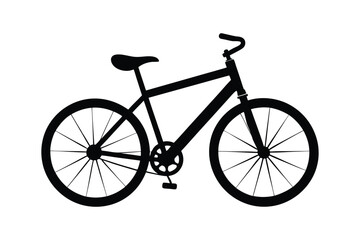 A Vintage bicycle silhouette vector illustration