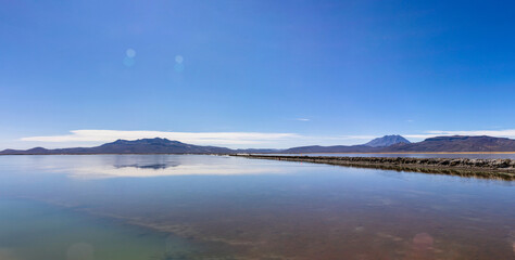 Obraz premium La Reserva Nacional de Salinas y Aguada Blanca. Ubicada en los departamentos peruanos de Arequipa y Moquegua, Peru.