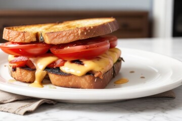 grilled sandwich with bacon fried and tomato
