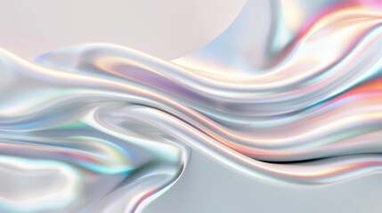 Fototapeta premium Luxury 3D background, pearl texture, soft iridescence, Watercolor style