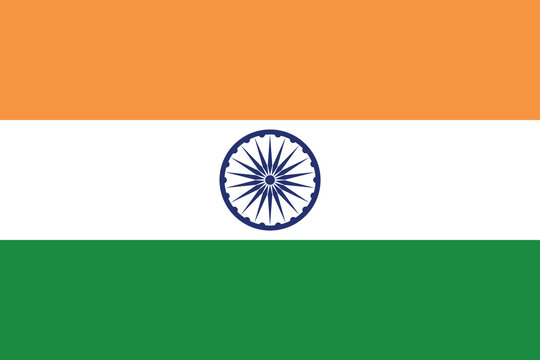 Indian Flag Vector illustration, National Flag of India with Official Colors, India flag background,  Independence Day