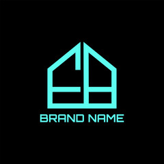 EB house residence logo design