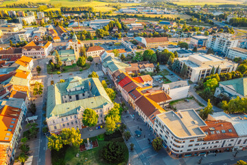 Liptov region in the backround with Liptovska mara lake and Tatras mountains around Liptovsky Mikulas, Slovakia