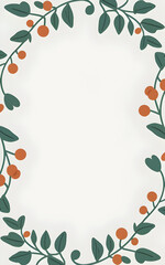 Fototapeta premium Vine Border Frame Copy Space Area