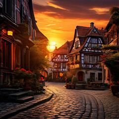 Fototapeta premium town at night