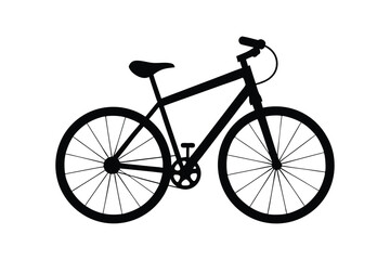 A Vintage bicycle silhouette vector illustration