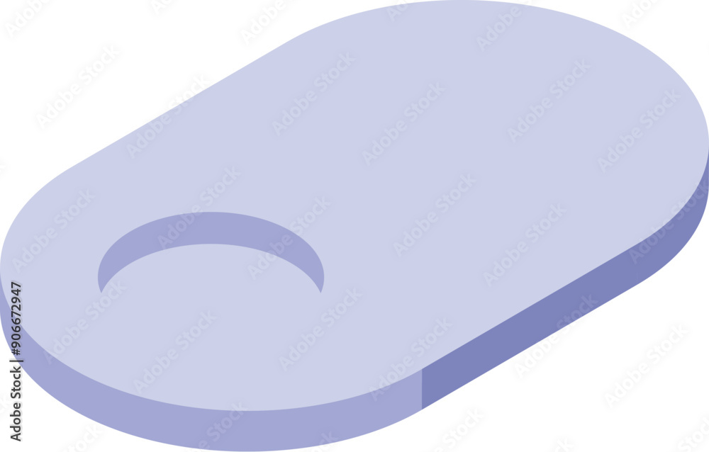 Poster modern wireless computer mouse pointing device for desktop control is isolated on a white background