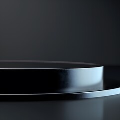 close up of a black plastic bottle